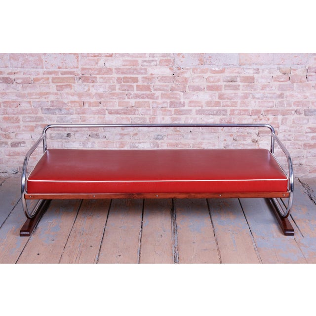 Czech Bauhaus Sofa attributed to Robert Slezák, 1930s For Sale - Image 16 of 18