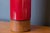 1960s Vintage Scandinavian Red Glass Cylinder Table Lamp For Sale - Image 5 of 11