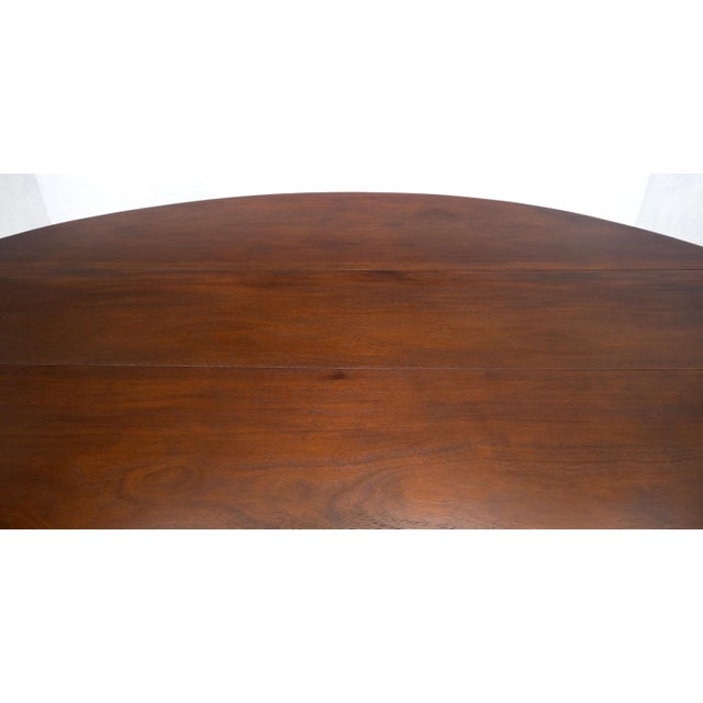 Solid Walnut Very Fine Large 8' Long Console 24" Drop Leaf Dining Console Table For Sale - Image 10 of 11