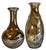Glass Art Glass Abstract Iridescent Tortoise Shell Vases- Set of Two For Sale - Image 7 of 18