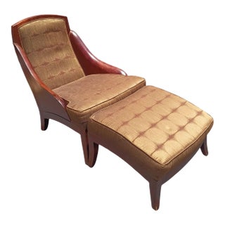 1950s Experience Unmatched Comfort With the Iconic Thos. Moser Wing Chair and Matching Ottoman For Sale
