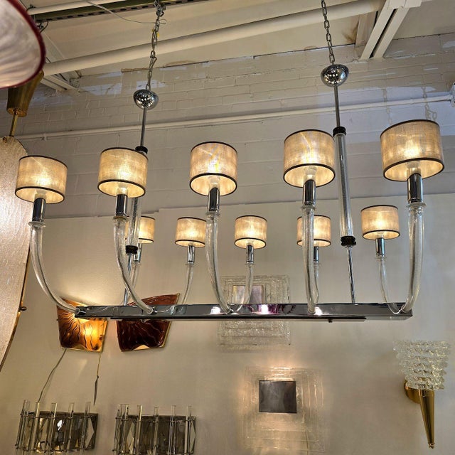 1970s 1970s Mid Century Modern Large Murano Glass Chandelier For Sale - Image 5 of 16