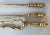 Brass Antique French Brass Fireplace Tools With Firedogs - 5 Piece Set For Sale - Image 8 of 10