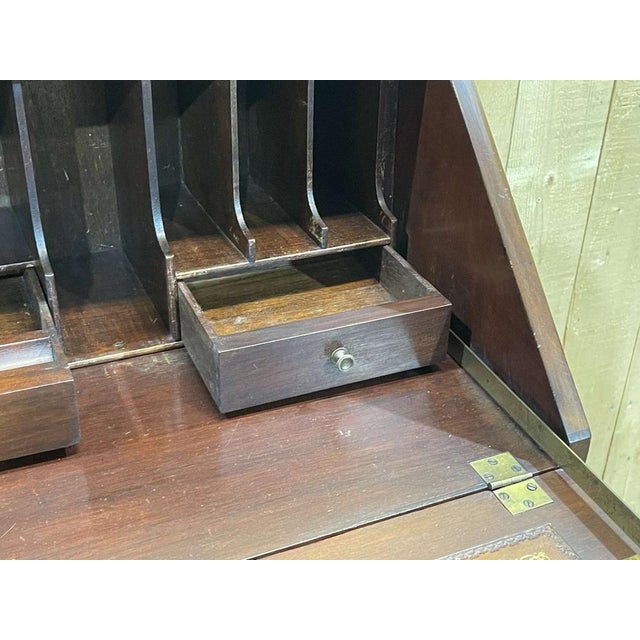 Vintage English Donkey Secretaire in Mahogany, 1930s For Sale - Image 10 of 17