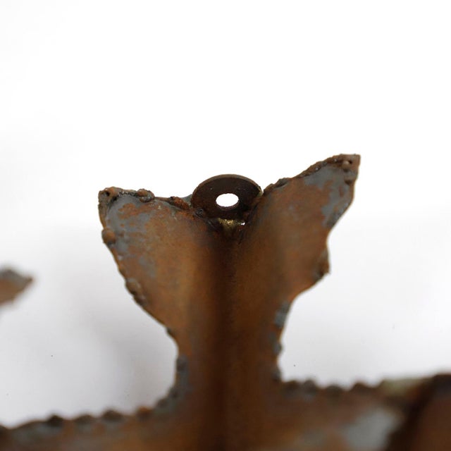 Brutalist Brass Wall Sculpture in Seagull Forms For Sale - Image 6 of 7