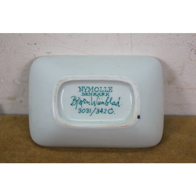 Late 20th Century 4 Danish Nymolle Bjorn Wiinblad Picnic in Denmark Salt Bone Trinket Dishes Compotes For Sale - Image 12 of 16