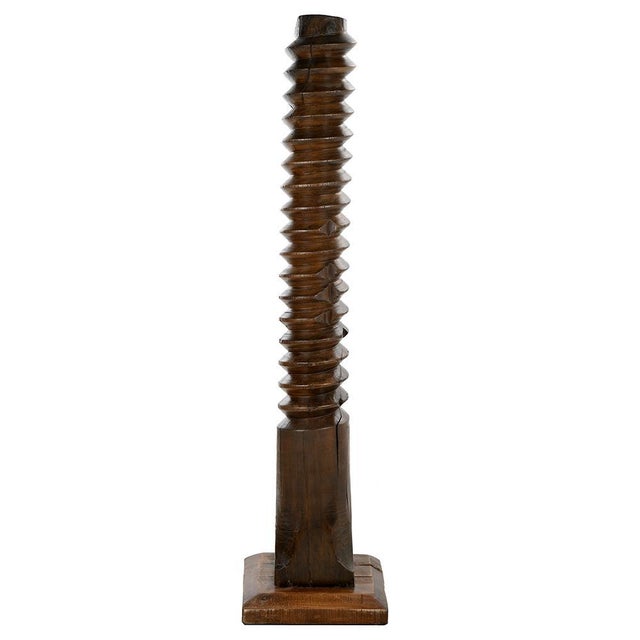 Wood Large Wooden Press Screw For Sale - Image 7 of 7