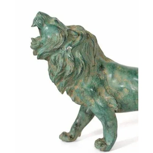 Vintage School Roaring Lion Sculpture For Sale - Image 3 of 6