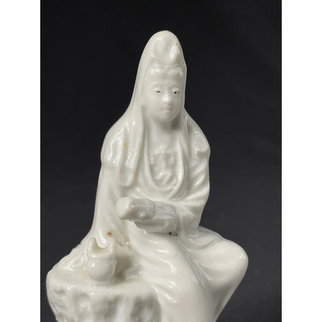 Late 19th Century 19th Century Chinese Blanc De Chine Guanyin For Sale - Image 5 of 6