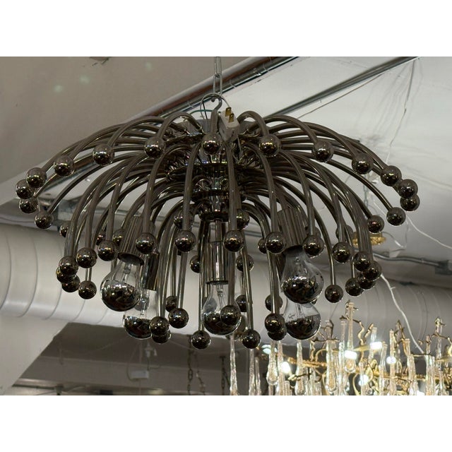 Hollywood Regency Robert Abbey Anemone Flush-Mount Fixture For Sale - Image 3 of 12
