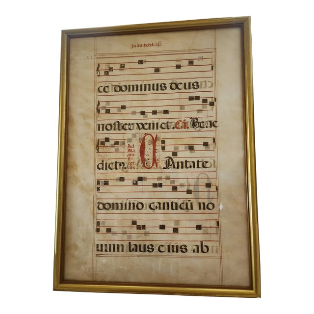 17th Century Vellum Sheet Music For Sale