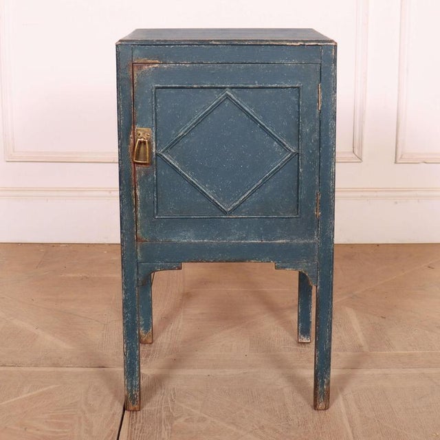 Blue Small Swedish Bedside Cabinet, 1890s For Sale - Image 8 of 8