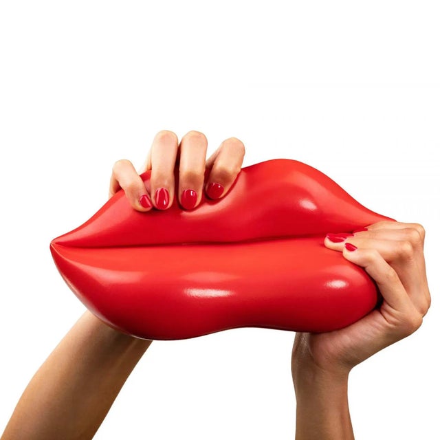 Contemporary Gufram Guframini Bocca Lips Miniature Sofa Couch 1:8 Object Collectible by Studio 65 Gufram Made in Italy For Sale - Image 3 of 15