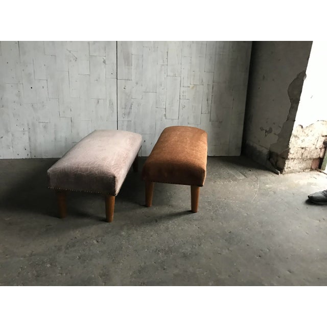 Set of Beech Ottomans, 1960s For Sale - Image 4 of 10