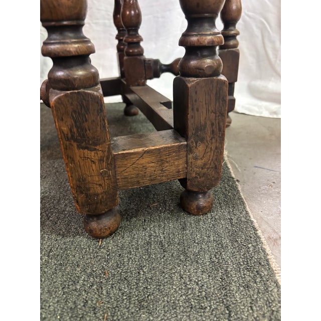 Diminutive Jacobean Style Oak Gateleg Table, Late 19th Century For Sale - Image 11 of 11