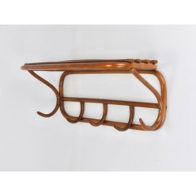 Art Nouveau Secessionist Bentwood Wall Coat Rack from Thonet, Austria, 1900s For Sale - Image 18 of 18