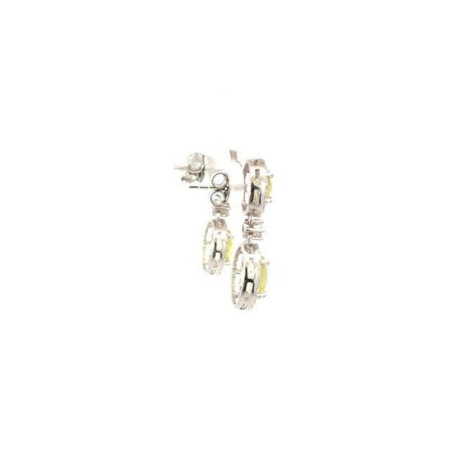 Stone Lemon Topaz Statement Drop Earrings in 925 Sterling Silver for Her, a Pair For Sale - Image 7 of 10