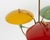 Mid-Century Chandelier in Enamel Metal and Brass in the style of Stilnovo, Italy, 1950s For Sale - Image 16 of 17