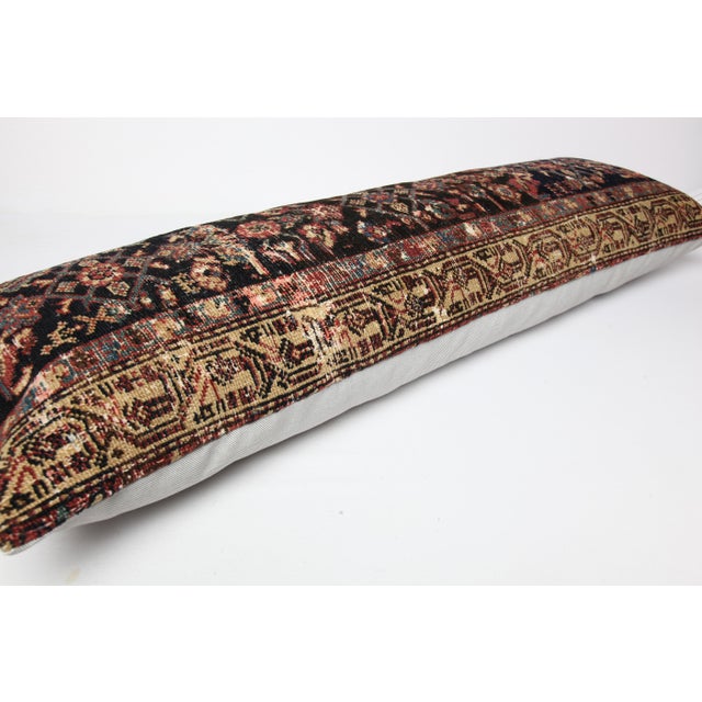 Early 20th Century Handknotted Tribal Sofa Rug Pillow - 14'' X 42'' For Sale - Image 5 of 8