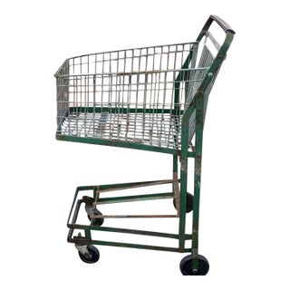 Early 20th Century French Style Metal Grocery Cart - Display or Merchandising Piece, Decorative Object For Sale
