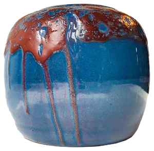 Danish Oxblood & Blue Flambe Glazed Ceramic Vase, 1936
