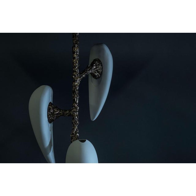 Lv-426 Vertical 3 Diffusers Pendant in Patinated Cast Bronze by William Guillon For Sale - Image 12 of 17