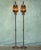 A wonderfully atmospheric pair of early 20th-century Gothic Revival floor lamps, each formed as a tall lantern raised upon...