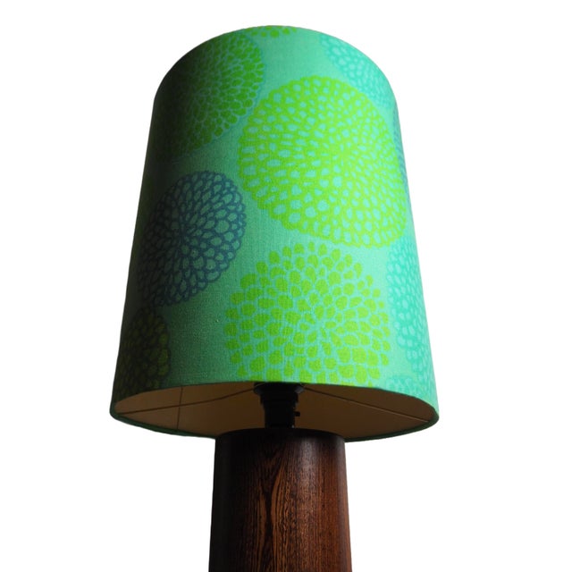 Large Mid-Century Modern Scandinavian Tropical Hardwood Table Lamp, 1960s For Sale - Image 6 of 11