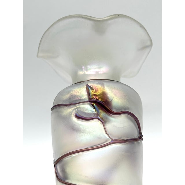 Art Deco Iridescent Vase by Freiherr Von Poschinger, Germany, 1920s For Sale - Image 10 of 15