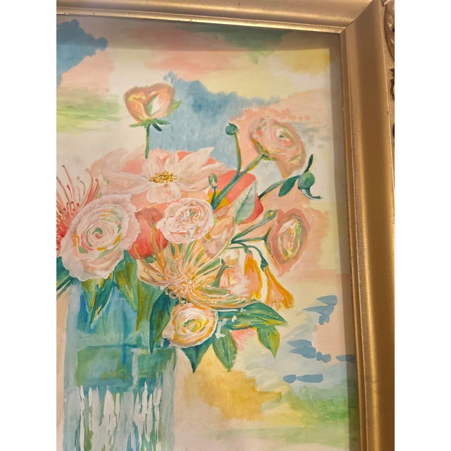 Surrealism Pastel Still Life Original Watercolor Painting For Sale - Image 3 of 5