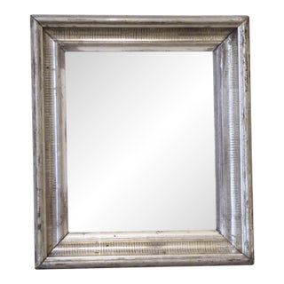 19th Century Silverleaf Stenciled Mirror For Sale