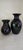 Mid-Century Modern Pair of Fratelli Toso Murano Vintage Italian Black & Gold Aventurine Art Glass Vases For Sale - Image 3 of 3