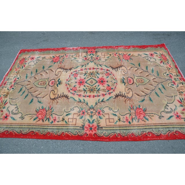 Turkish Antique Turkish Overdyed Rug - 5'2" x 8'1" For Sale - Image 3 of 6