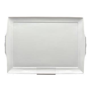 Vintage White Richard Ginori Italy Porcelain Platter for Ed Langbein Original For Sale
