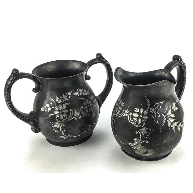 Pathpoint Quadruple Silver Cream & Sugar Set For Sale - Image 4 of 12