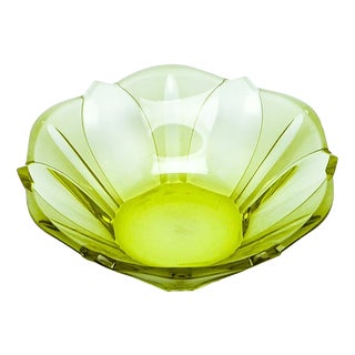 Art Deco Fruit Bowl by F. Hlousek for Moser, Czechoslovakia, 1930s For Sale