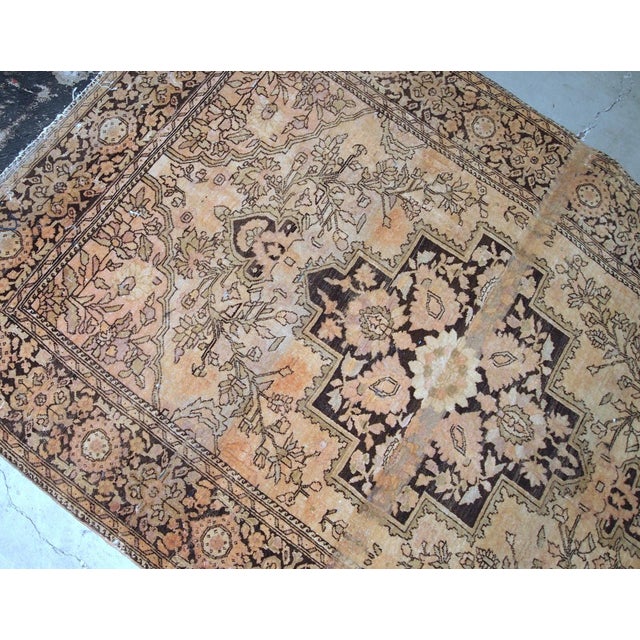 Late 19th Century 1880s, Handmade Antique Persian Sarouk Farahan 3.4' X 5.3' For Sale - Image 5 of 9