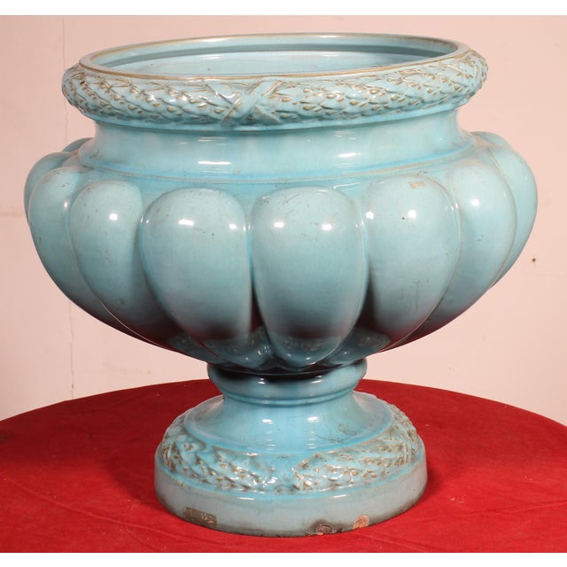 19th Century Glazed Ceramic Planter For Sale - Image 5 of 10