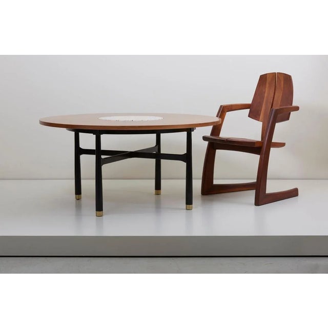 Large Walnut and Terrazzo Marble Table by Harvey Probber, 1960s For Sale - Image 4 of 14