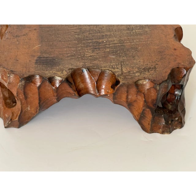 Vintage Rustic Tree Stump Plant Stand For Sale - Image 4 of 4