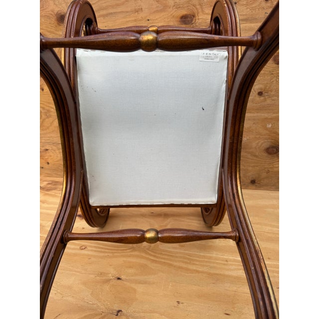 Late 20th Century Designer Galimberti Lino Regency Curule Bench For Sale - Image 11 of 12