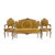 19th Century Louis XV Sofa and Armchairs, Set of 3 For Sale - Image 6 of 6