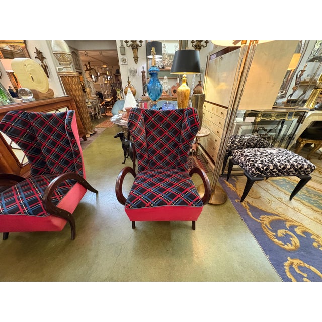 Wood Pair of Italian Modern Lounge Chairs by Paolo Buffa For Sale - Image 7 of 9