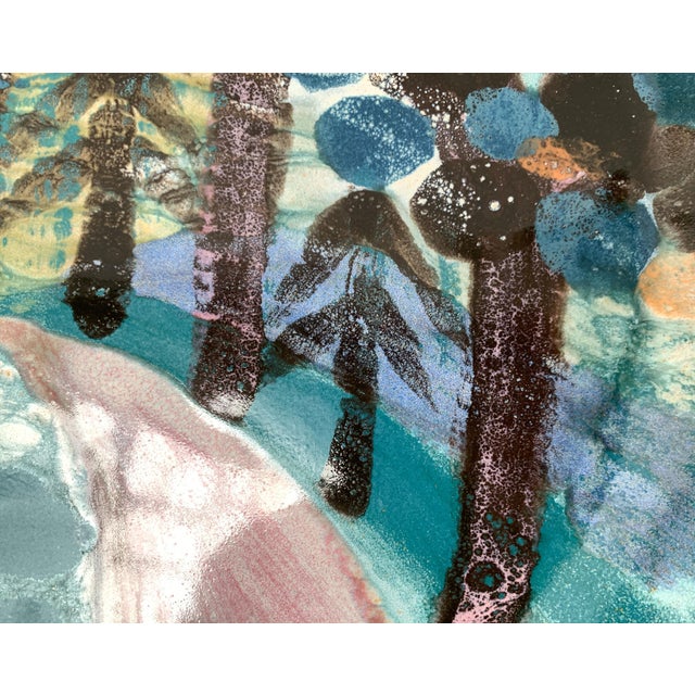 Vintage German Handpainted Wall Plate, 1970s For Sale - Image 4 of 17