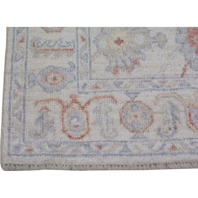 Turkish Oushak Hand Knotted Wool Rug, 3'9x6'4" For Sale - Image 4 of 4