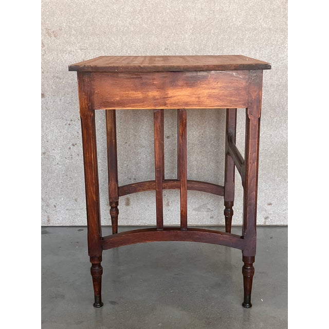 Spanish Country Pine Side Table With Drawer For Sale - Image 10 of 12