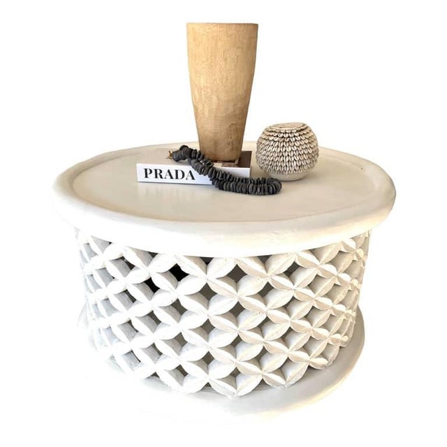 African White Hand-Curve African Coffee Table For Sale - Image 3 of 5