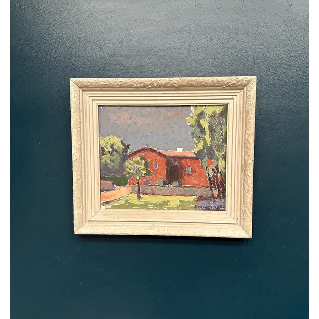 E. Freidland, Gult Hus, 1950s, Oil on Panel, Framed For Sale - Image 8 of 14