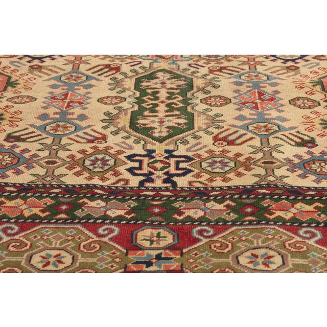 Mid 20th Century Vintage Turkish Oushak Rug, 05'06 X 06'09 For Sale - Image 5 of 10