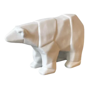 Mid 20th Century Cubist Ceramic Polar Bear Sculpture